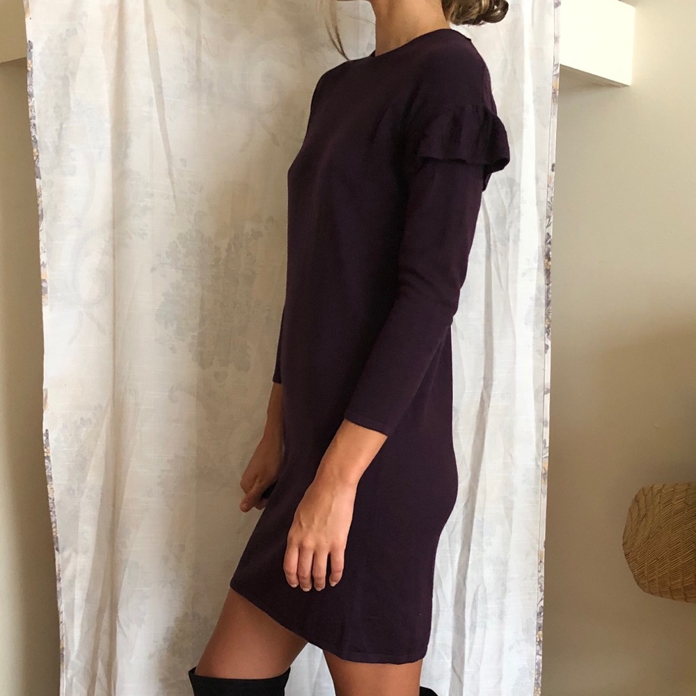 Philosophy Purple Ruffle Shoulder Long Sleeve - Picture 3 of 4